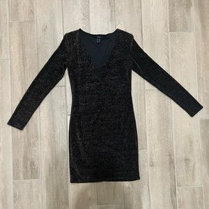 Forever 21 Women’s Long Sleeve Sparkly Mini Dress— Size Medium